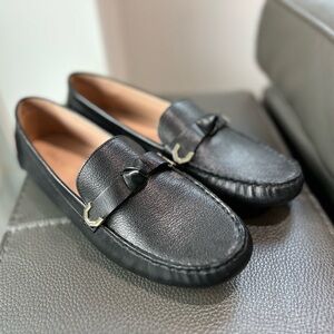 Cole Haan Womens Black size 10 Evelyn Bow Driver Loafers